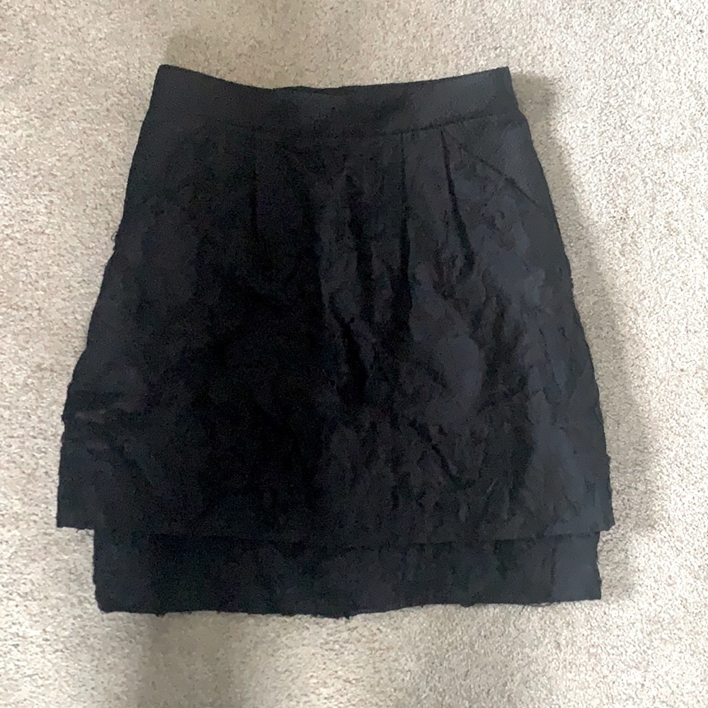 H&M Navy Blue and Black Skirt